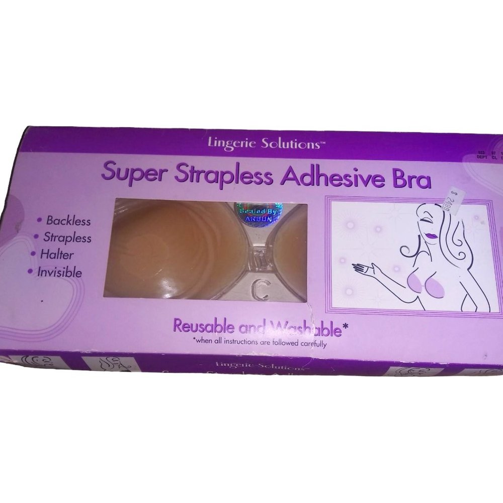 Lingerie Solutions Super Strapless Adhesive Bra Nude Size C Strapless Halter Bra